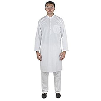 Royal Kurta Men's White Pure Cotton Kurta Pyjama Set : Amazon.in ...