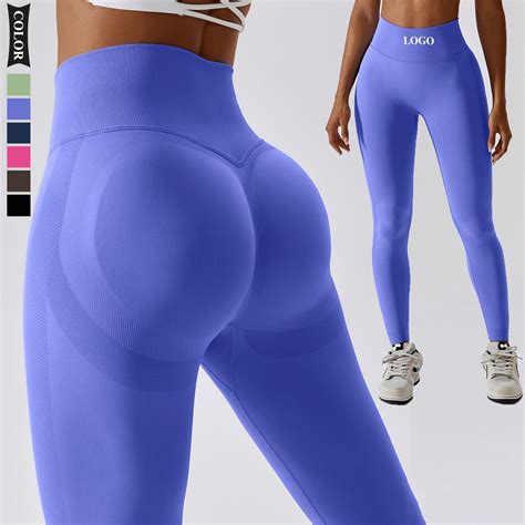 Wholesale V-Back Butt-Lifting Seamless Fitness Leggings with High ...