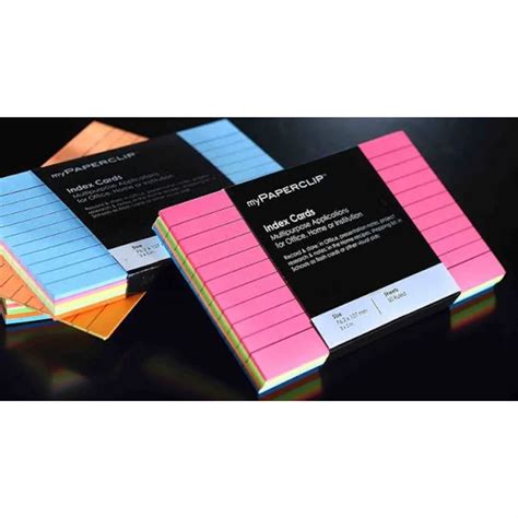 myPAPERCLIP Index cards | 3 X 5 in. | 50 Ruled Sheets – PAPERQUIRKS ...
