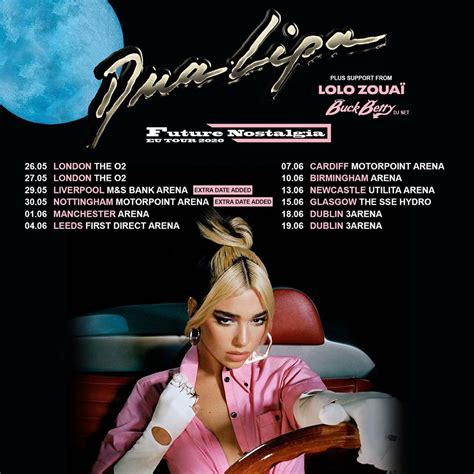 DUA LIPA on Instagram: “MORE TOUR! 🛸 I’ve added a couple more dates to ...