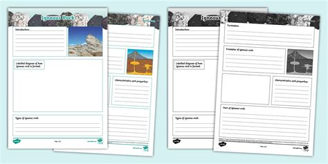 Igneous Rock Non-Chronological Report Template