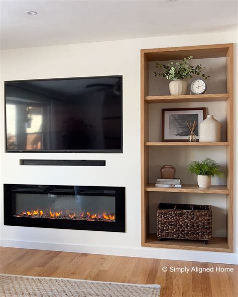 Diy electric fireplace built in how to build and install the bookcases ...