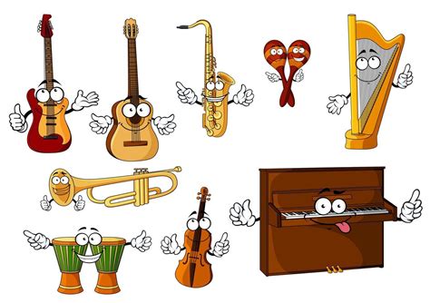 Image result for Music Instruments Cartoon Art