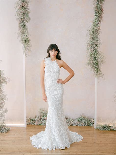 Lace Halter Wedding Dress