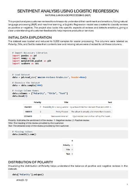 Sentiment analysis NLP 1735928006 - SENTIMENT ANALYSIS USING LOGISTIC ...