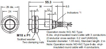 E2E NEXT Proximity Sensor/Dimensions | OMRON Industrial Automation India