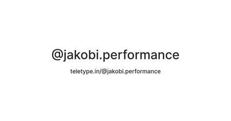 @jakobi.performance — Teletype