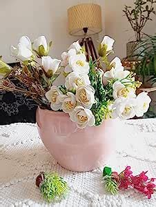 Niyara Ceramic Planter Pot, Pink, 7 inch, 1 Piece : Amazon.in: Garden ...