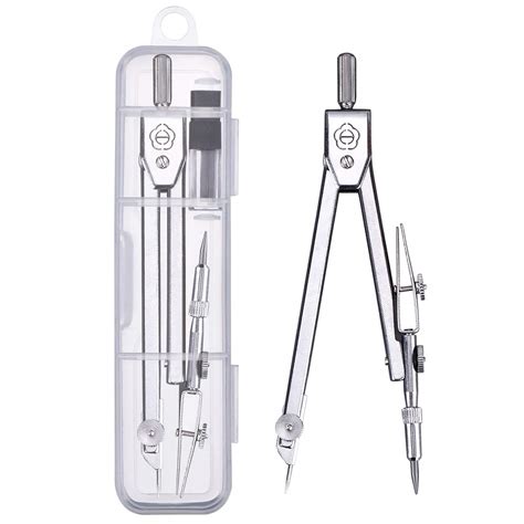 Drawing Compass and 6 Inch Protractor, Student Geometry Math Set: Buy ...