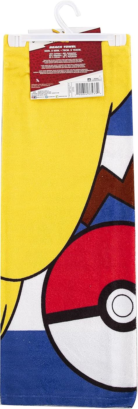 Buy Northwest Beach Towel, 30 x 60, Pokemon Beach Pika Online at Lowest ...