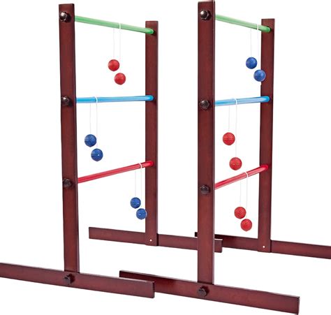 SpeedArmis Ladder Toss Game Set - Retro 35In Rubber Wooden Golf Lawn ...