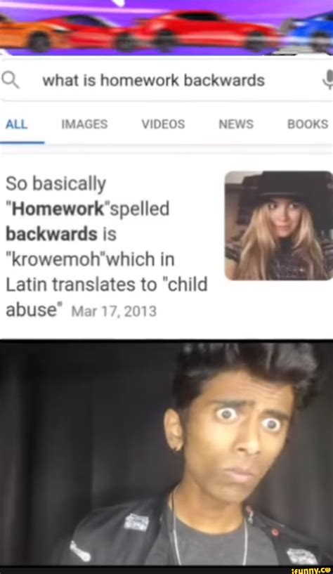 Image result for Homework Backwards