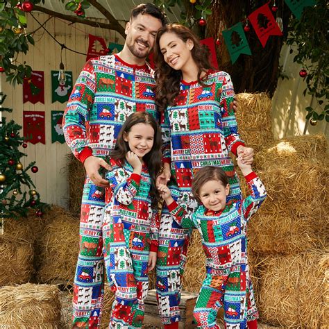PatPat Christmas Plaid Onesie: Family Matching Pajamas Set with Car ...