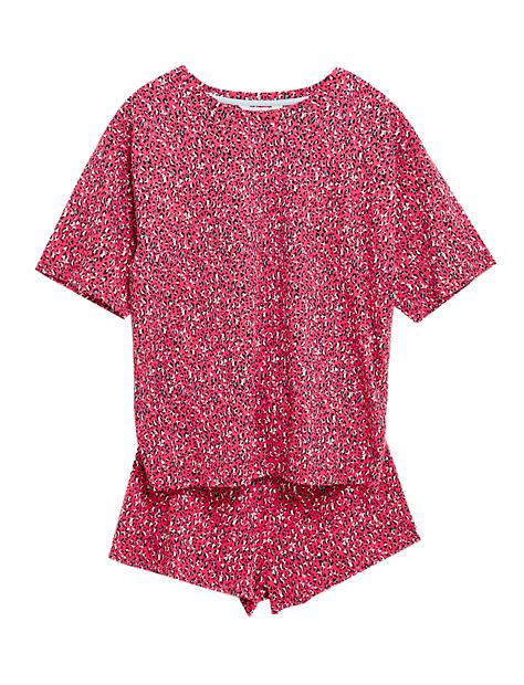 Buy Cotton Animal Print Short Pyjama Set at Marks & Spencer