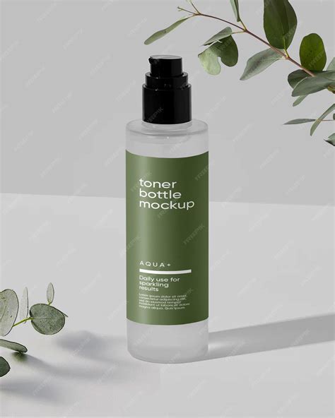 Premium PSD | Skin toner bottle mockup