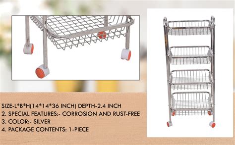 DHSVS Stainless Steel Fruit and Vegetable Storage Stand Rack ...