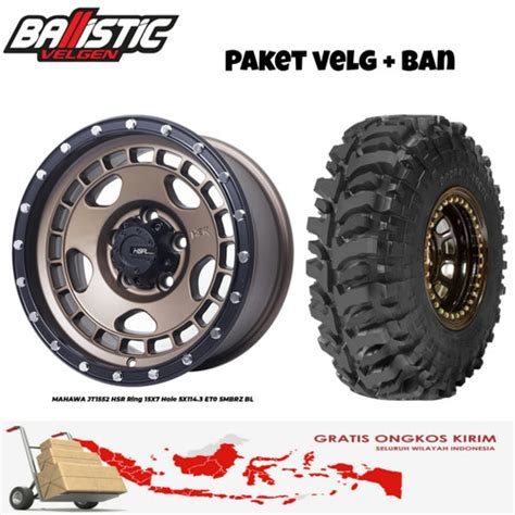 Jual Paket Velg Dan Ban Offroad Mobil Jimny HSR R15 + Badak Xtreme 31 ...