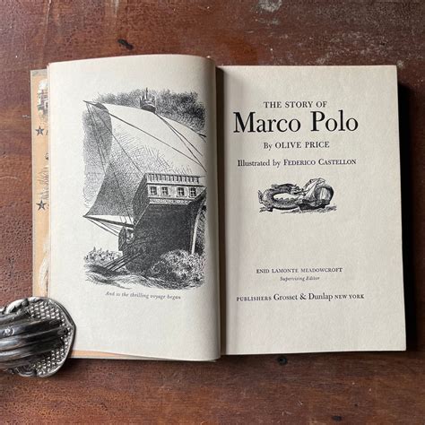The Story of Marco Polo - A 1953 Signature Series Children's Book - Log Cabin Vintage