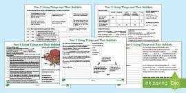 KS2 Year 6 Living Things and Their Habitats Revision Activity Mat