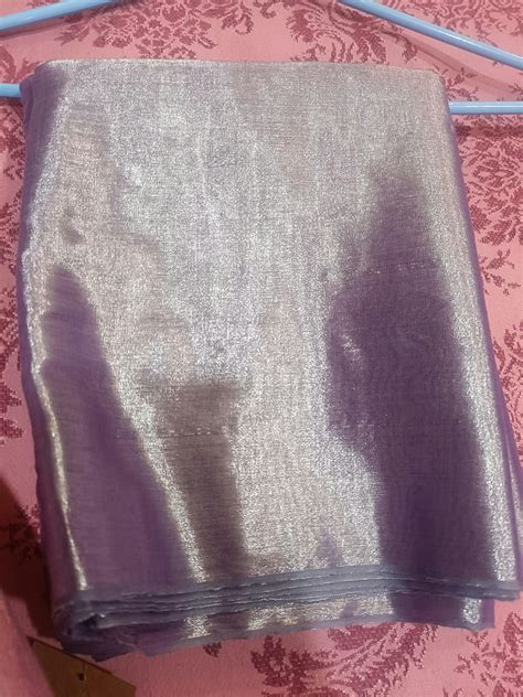 Lavender Tissue Saree - Pure Paper Tissue Saree Online