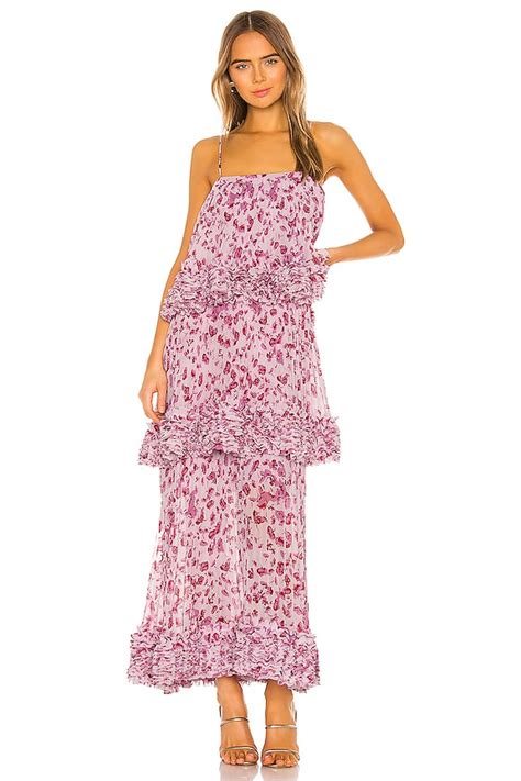 AMUR Nicola Dress in Frozen Rose Pressed Floral | REVOLVE