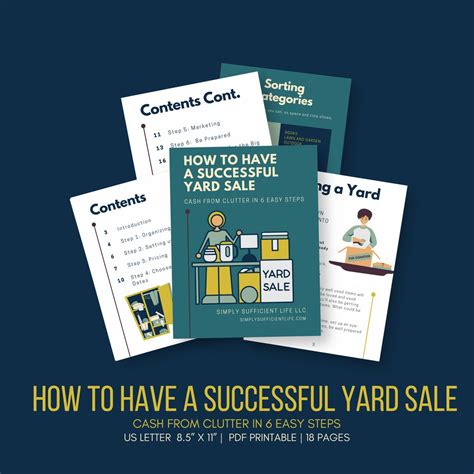 How to Have a Successful Yard Sale Printable Ebook Clutter to Cash in 6 ...