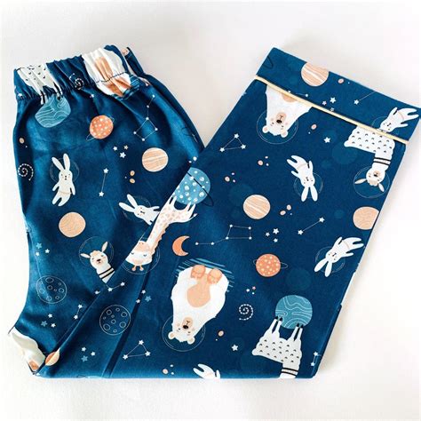 Navy Cotton Kids Night Suit - Bear in Space Design