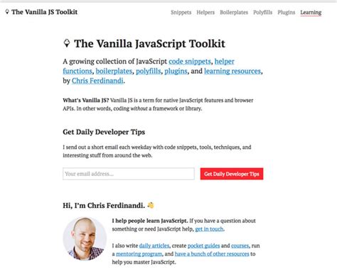 Vanilla JavaScript Tutorial 的图像结果