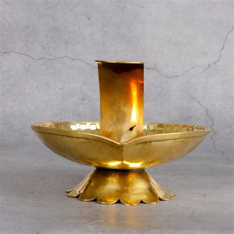 Brass Akhand Diya - Continuous Oil Lamp - Handcrafted Copper Mart ...