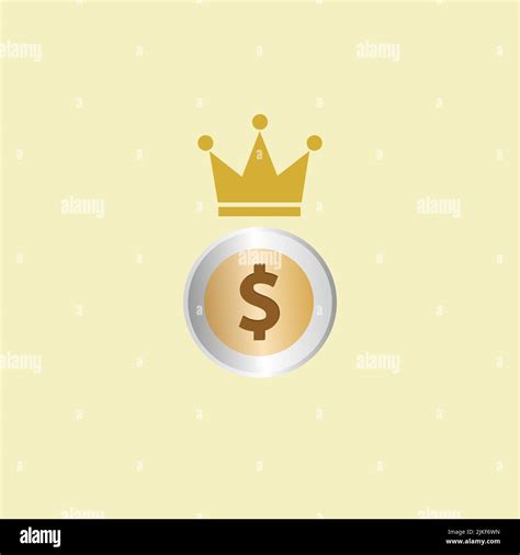 The American dollar coin with crown Stock Vector Image & Art - Alamy
