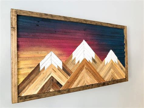 Mountain wood wall art decor etsy – Artofit