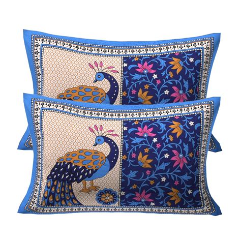 Buy RajasthaniKart Pure Cotton 144TC Pillow Cover (Set of 2 Pillow ...