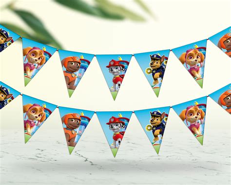 Paw Patrol Theme Flag Hanging | Personalized Party Supplies Online ...