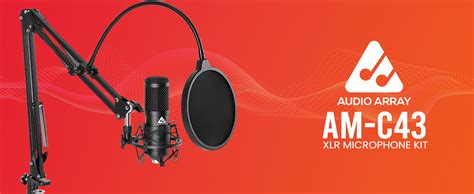 Audio Array AM-C39 XLR to 3.5mm Condenser Microphone Kit | Tripod, 2M ...