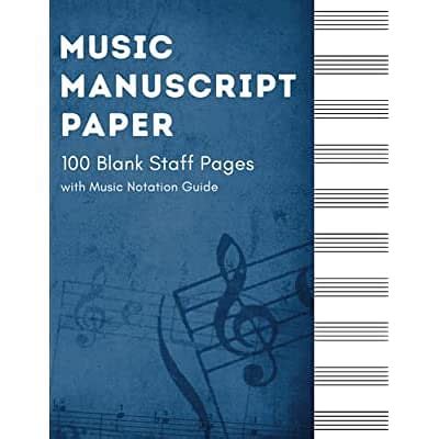 Buy Music Manuscript Paper: 100 Blank Staff Pages with Music Notation ...
