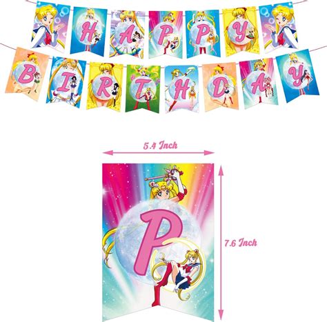 Buy Sailor Moon Birthday Decorations Party Supplies Sailor Moon Party ...