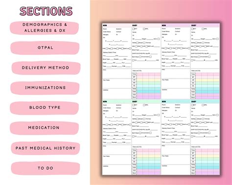 Editable Mom Baby Nurse Report Sheet, Mother Baby SBAR, OB Nurse Sheet ...