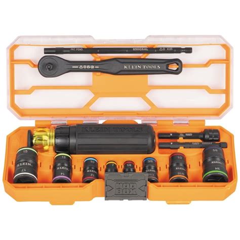 Klein Tools Flip-16 KNECT Ratcheting Impact Flip Socket Screwdriver Set ...