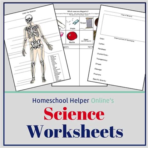 Science Worksheets - Homeschool Helper Online