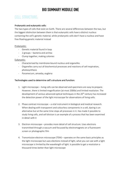 Image result for Biology Module One Recap