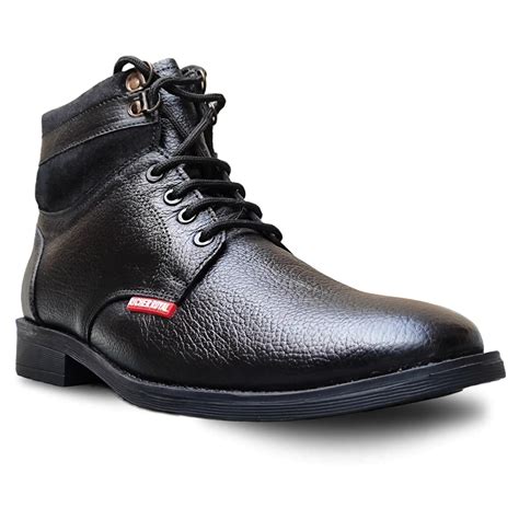Pure Leather Boots for Men Black Ankle Shoes – SREE SHOES