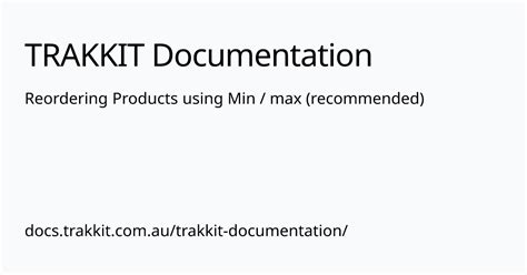 Image result for Min Max Reorder Chart