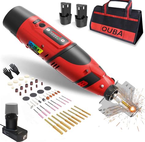 Amazon.com : OUBA Cordless Rotary Tool Kit with 2 x 12V Batteries, Electric Rotary Tool with 5 ...
