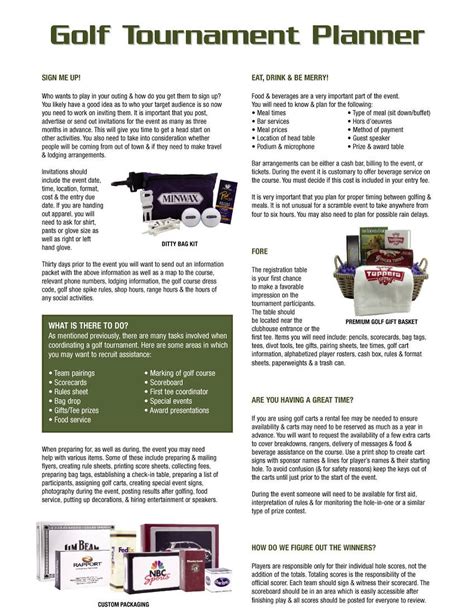 Golf Tournament Day of Schedule 的图像结果