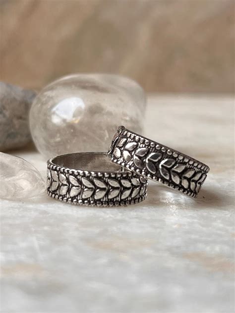 925 Sterling Silver Leafy Antique Pure Toe Ring – Tarakaya Silver