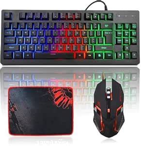 Amazon.in: Buy MFTEK RGB 87 Keys Gaming Keyboard and Mouse Combo with ...