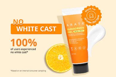 Suncreen SPF 50 Gel with PA+++ Rating | Arata