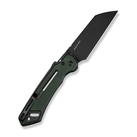 CIVIVI Buster FG Thumb Stud & Superlock Knife Green Canvas Micarta ...
