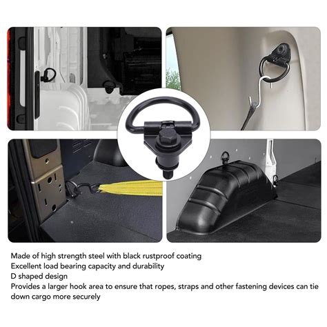Black Metal Tie Down Loops OEM Ford Transit Van Rear Cargo Tie Down ...