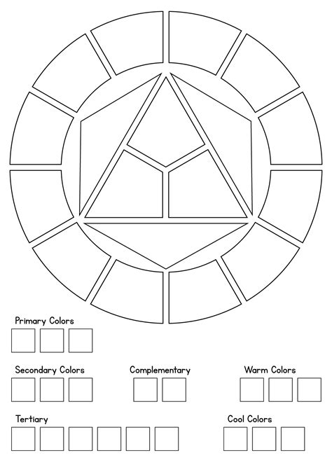 Color Wheel Blank Worksheet